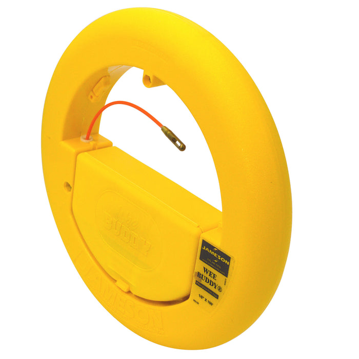 Wee Buddy Fiberglass Fish Tape w/ Accessory Kit - 1/8" x 150' (MPN 8-18-150K)