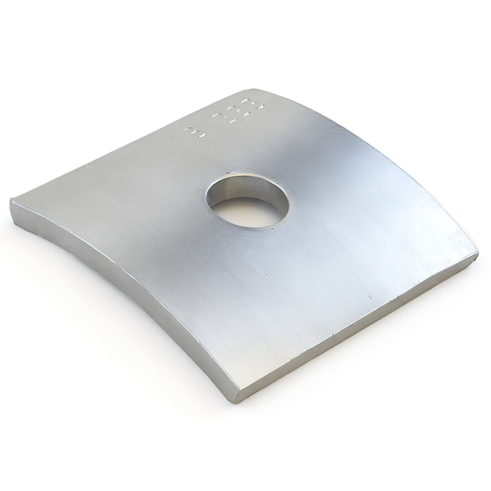 5/8" Curved Washer - 2-1/4" X 2-1/4" X 11/16" HOLE X 3/16" THICK (MPN 11552)