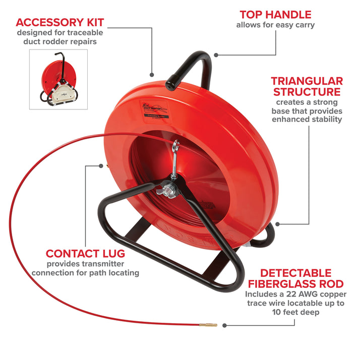 Mini Duct Hunter Traceable Rodder - 1/8" x 300' (MPN 15-18-300)