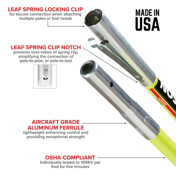 JE-Series Foam Core Extension Pole, 6' -  (MPN JE-6)