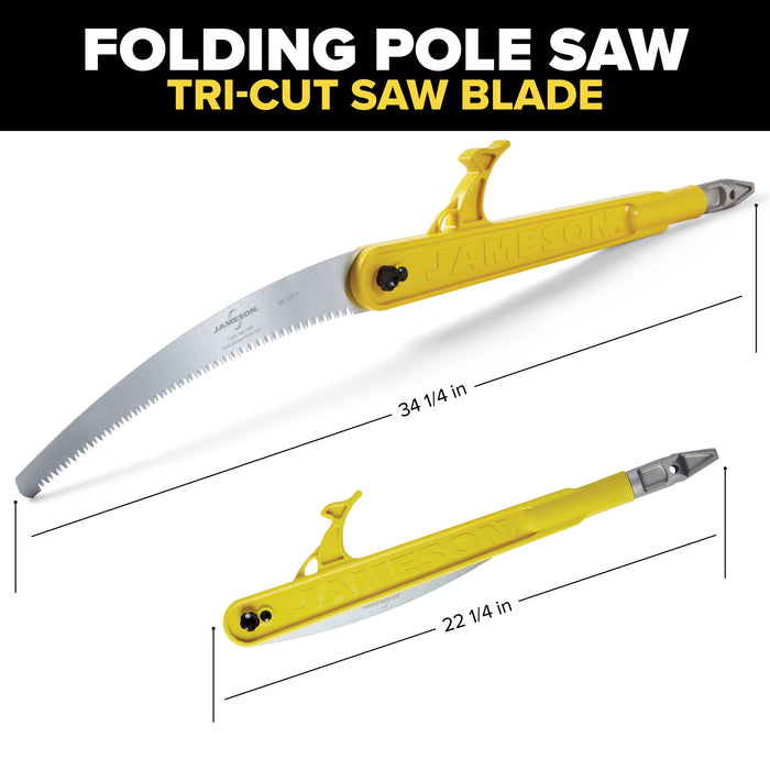 Folding Pole Saw Head w/ 13" Barracuda Tri-Cut Saw Blade -  (MPN PS-4FS)