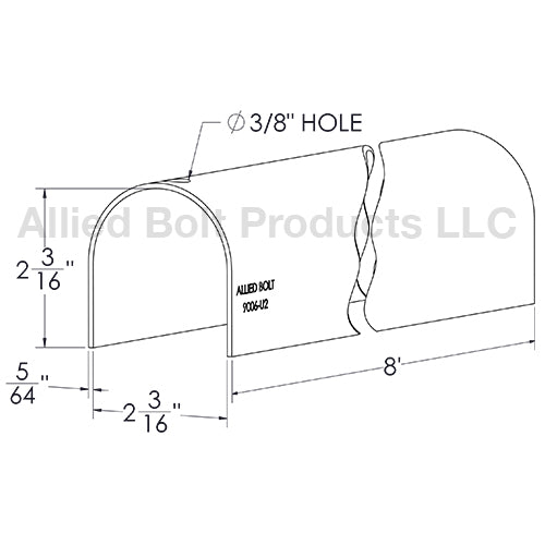 U-2 Cable Guard 8' -  (MPN 9006-U2)