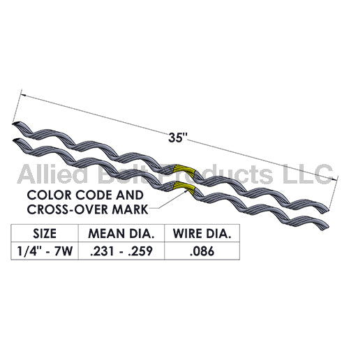 Strand Splice B Coated - 1/4" X 35" (MPN ABS1104)