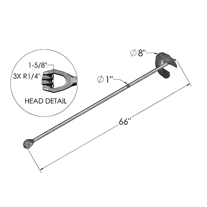 Triple Strand No-Wrench Screw Anchor - 8" Helix,  1" X 66" (MPN 1167)