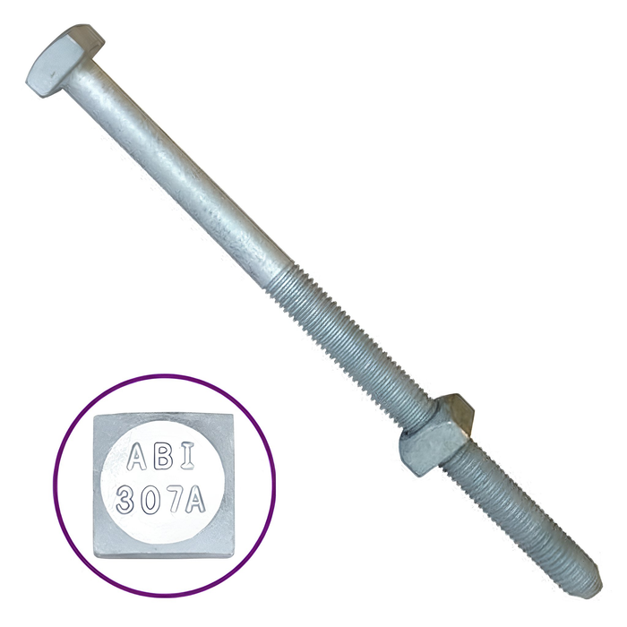 Square Head Machine Bolt with Nut (Cone Point) - 5/8" X 12" (MPN 8224)