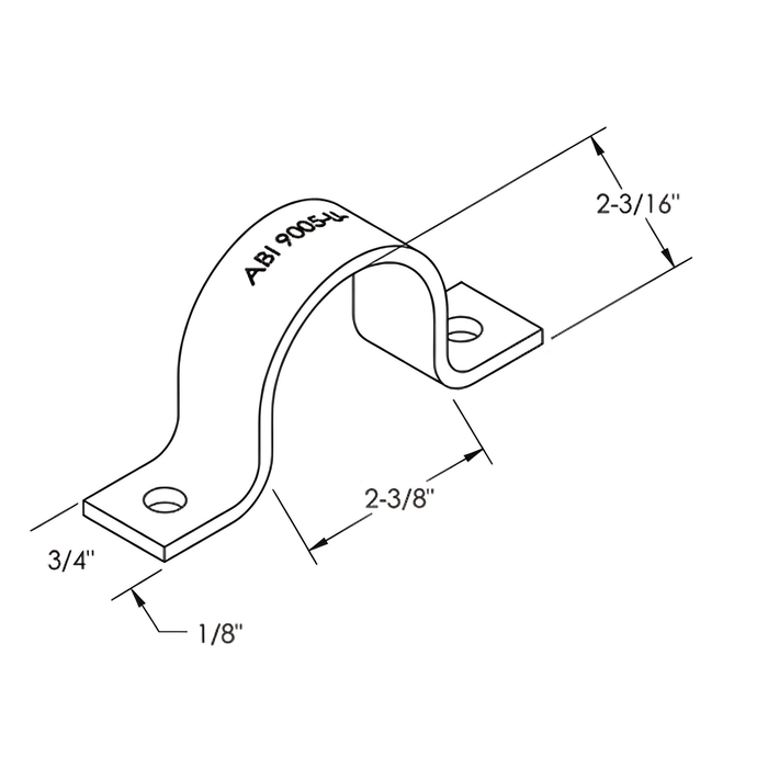 U Cable Guard Strap, Steel - SZ 2 (MPN 9005-U2)