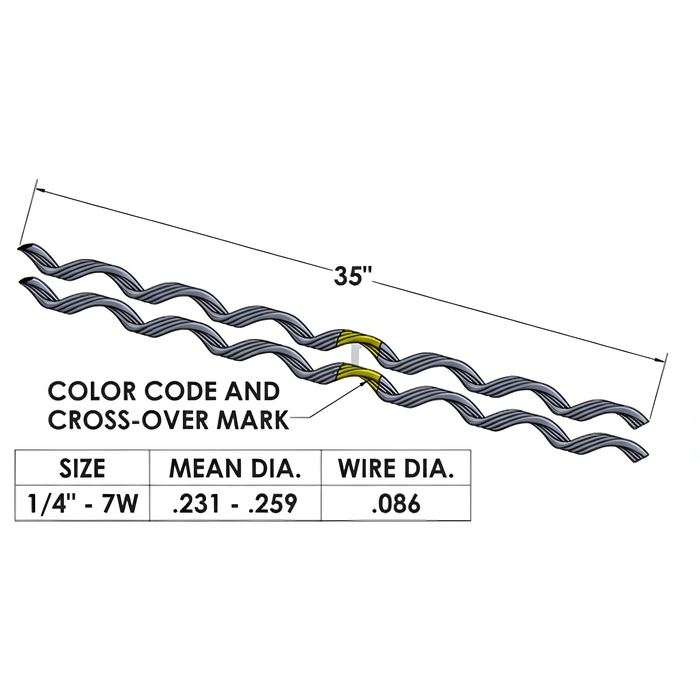 Strand Splice B Coated - 1/4" X 35" (MPN ABS1104)
