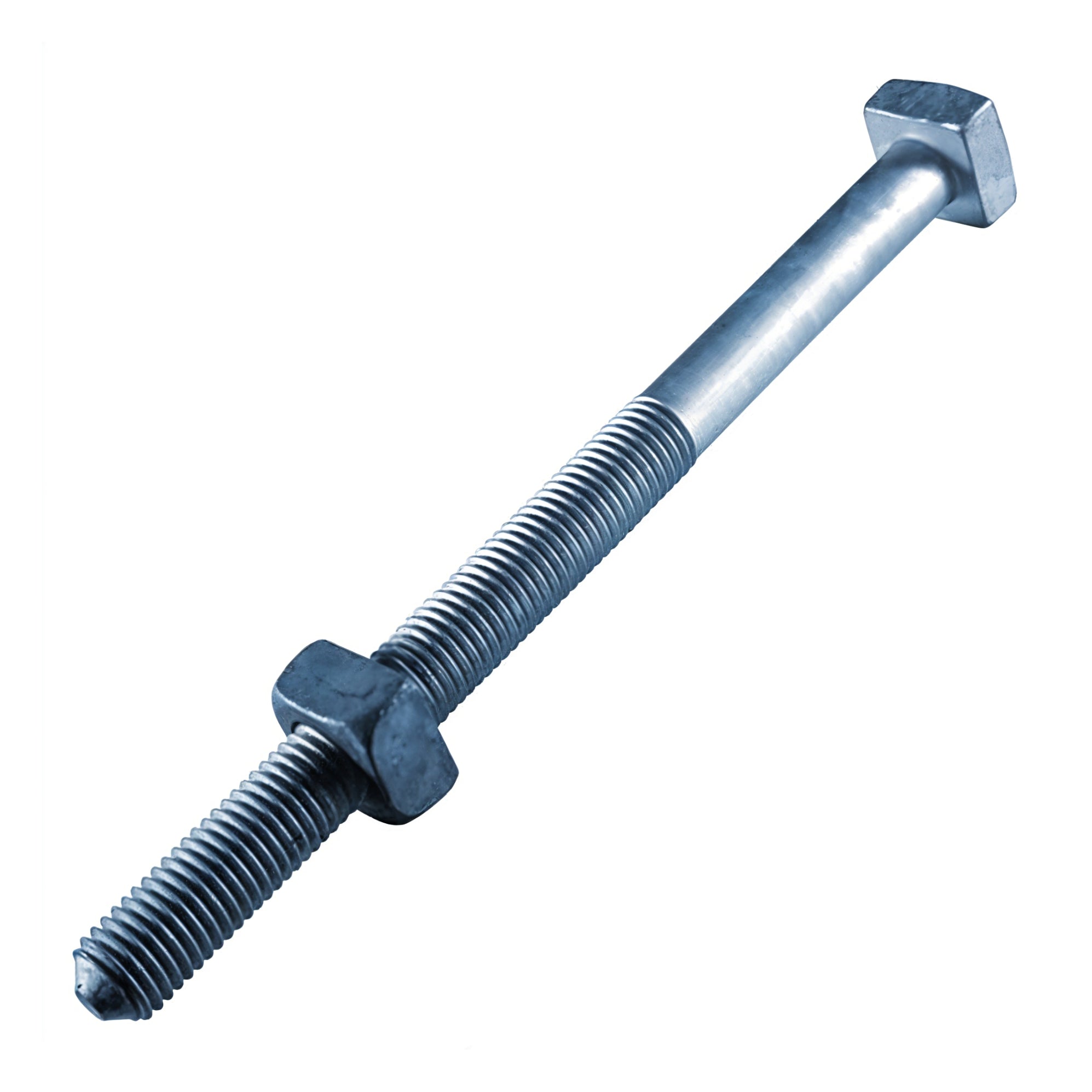 Square Head Machine Bolt, Cone Point w/ Nut - 5/8